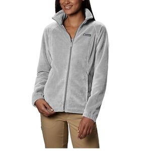 Columbia Benton’s Springs Gray Full Zip Up Fleece Jacket Size XL
